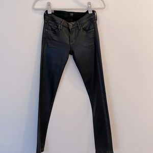 Citizen of Humanity coated Black Jeans size 24